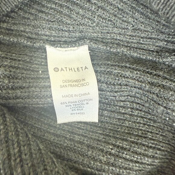 Athleta Pima Cotton Blend Textured High-Low Hem Sweater - Picture 5 of 7